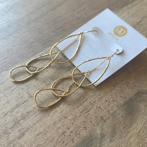 Gorjana Tiered Drop Gold Earrings | NWT - Picture 6 of 9